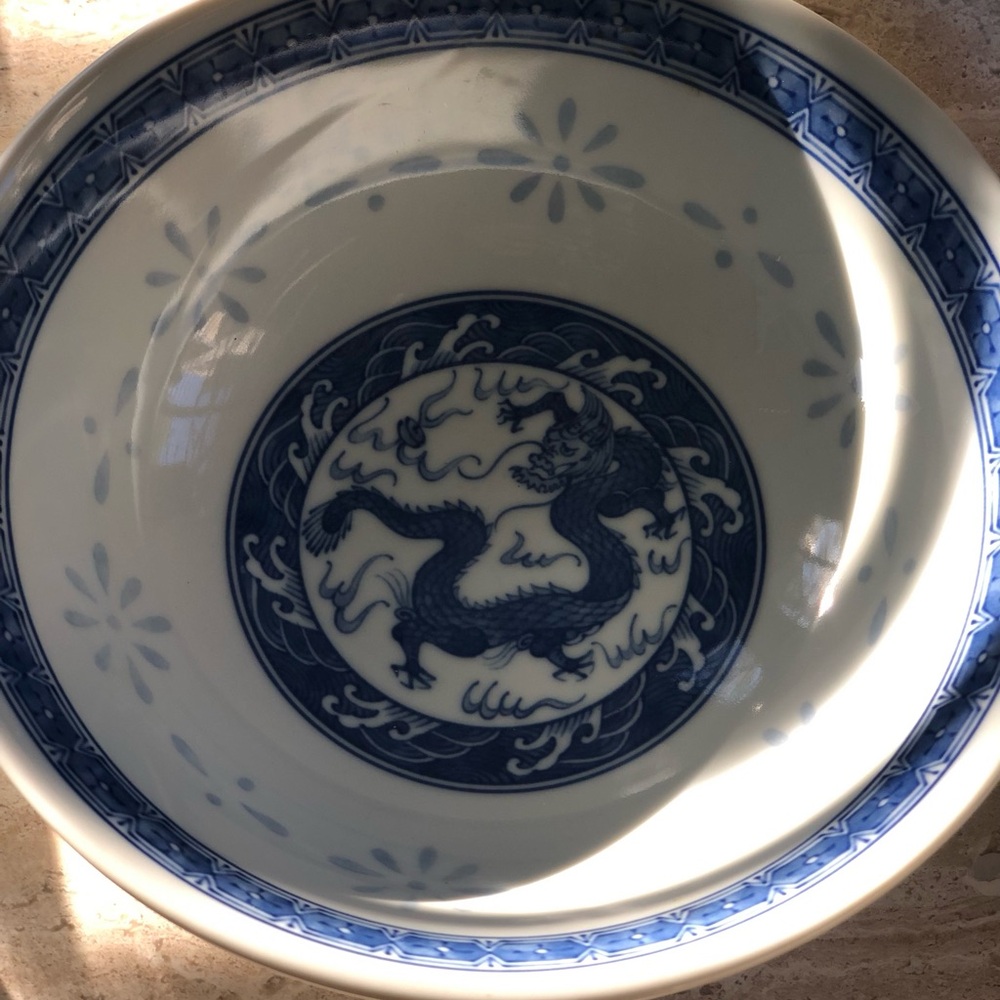 Japanese Showa Era Dragon  Bowl Vintage